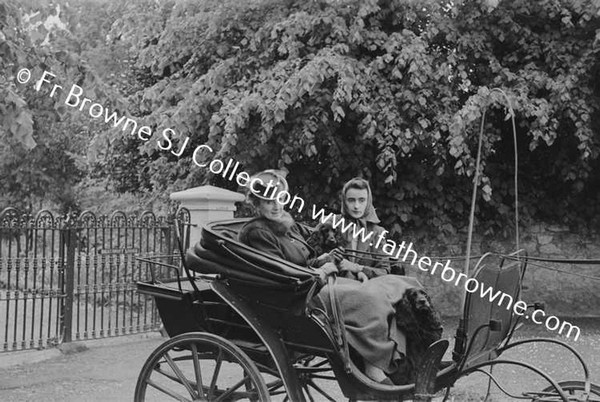 MRS FRANK LILLIS WITH MARY IN PHAETON